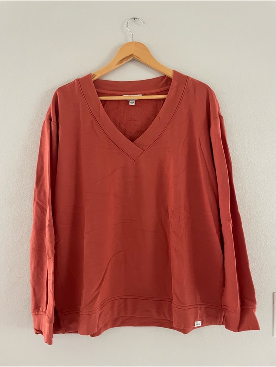Orvis Sweaters - Orvis Rust Orange V-Neck Sweater